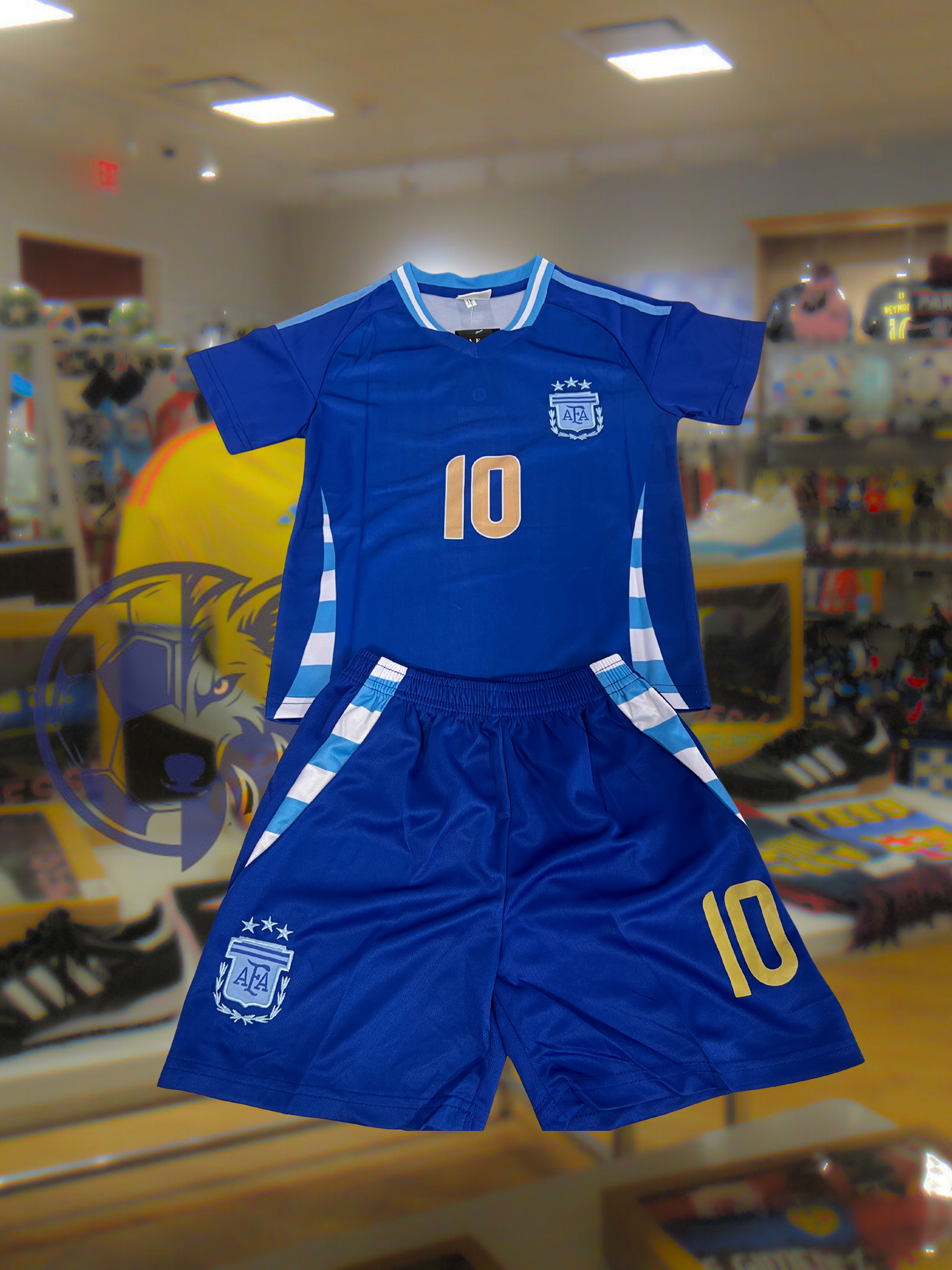 Argentina 24 Away Messi Kids Uniform