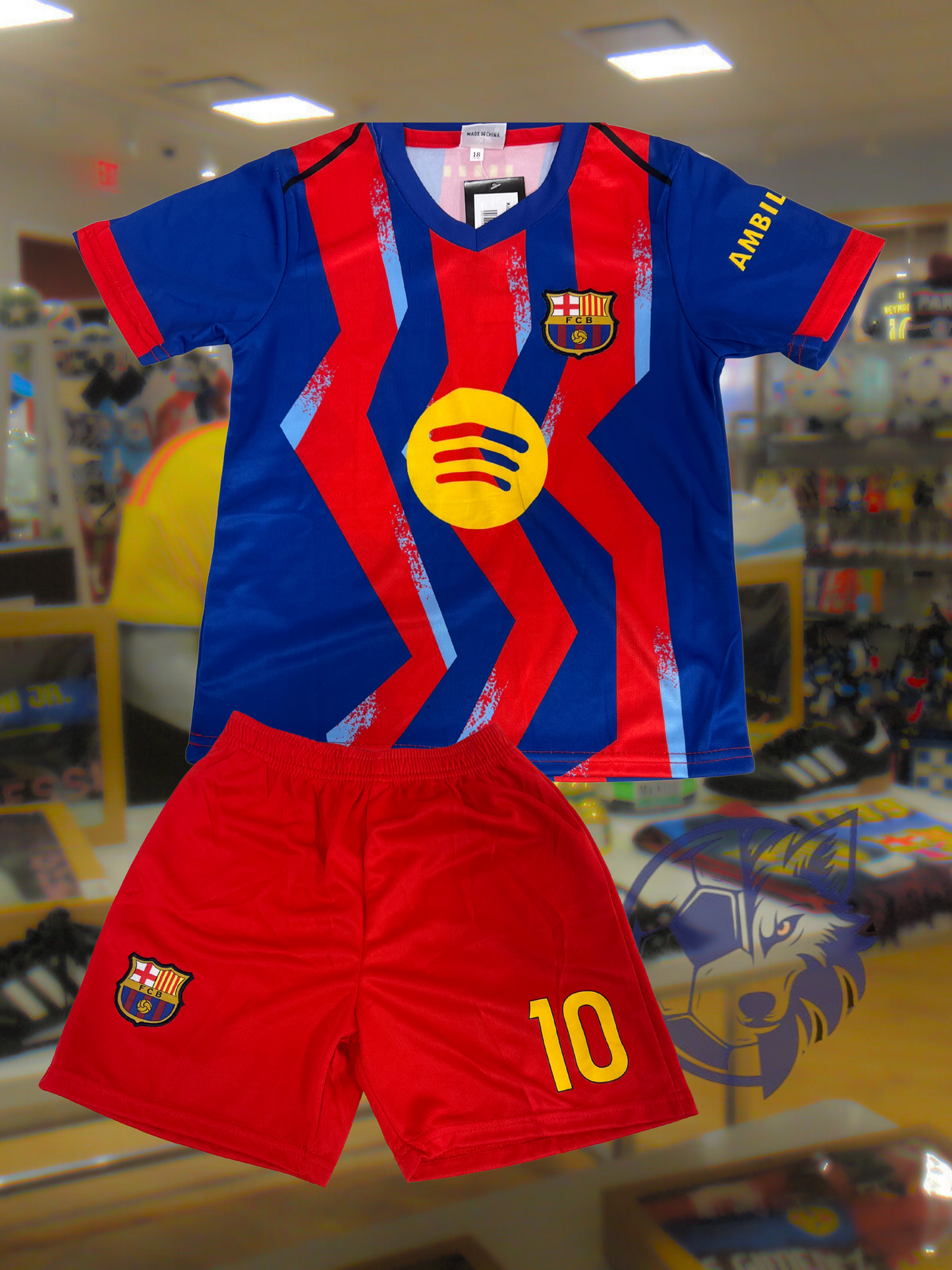 Lamine Yamal Barcelona 2025/26 Home Kids Uniform